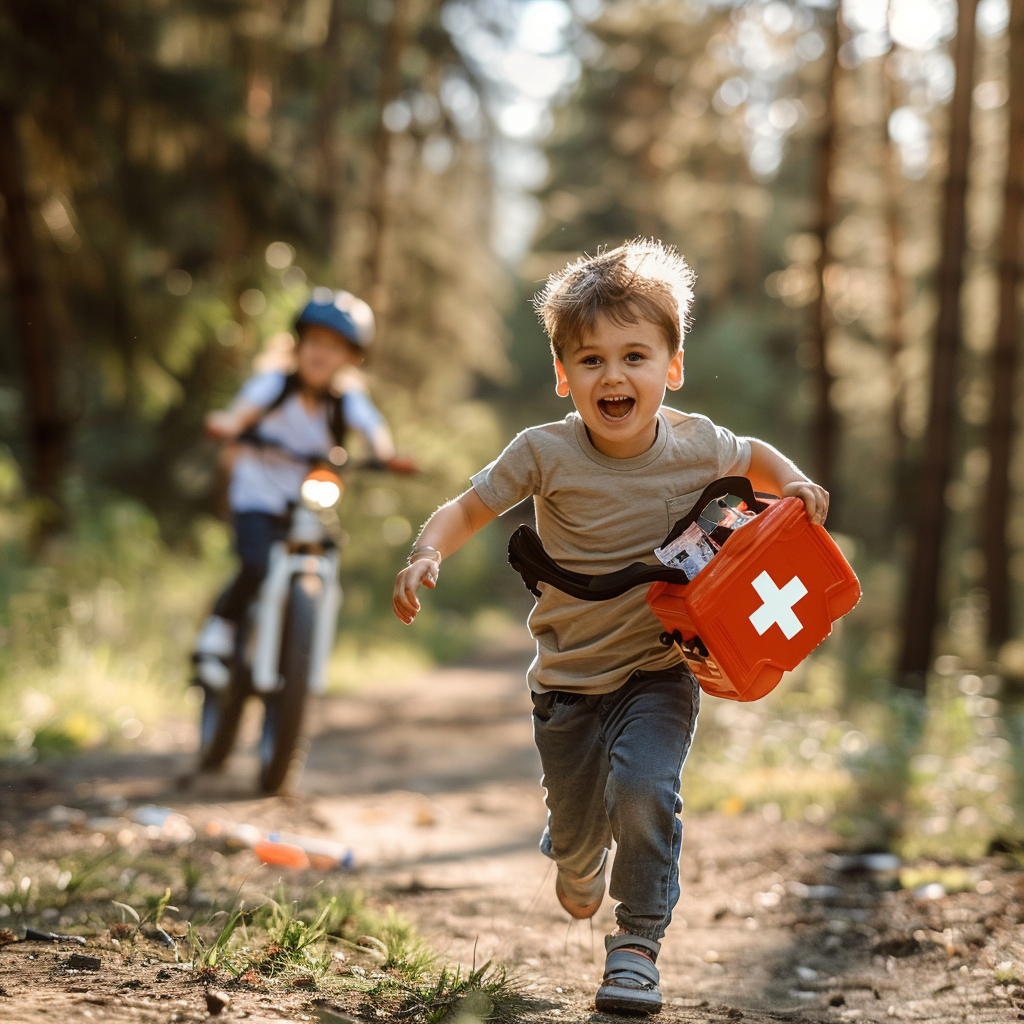 Questa immagine mostra un kit di pronto soccorso per una festa (elettrica).